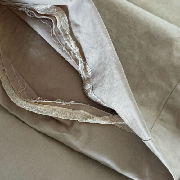 Tory Burch khaki beige pants straight leg mid rise casual work SZ 6 #2419 - Picture 10 of 14